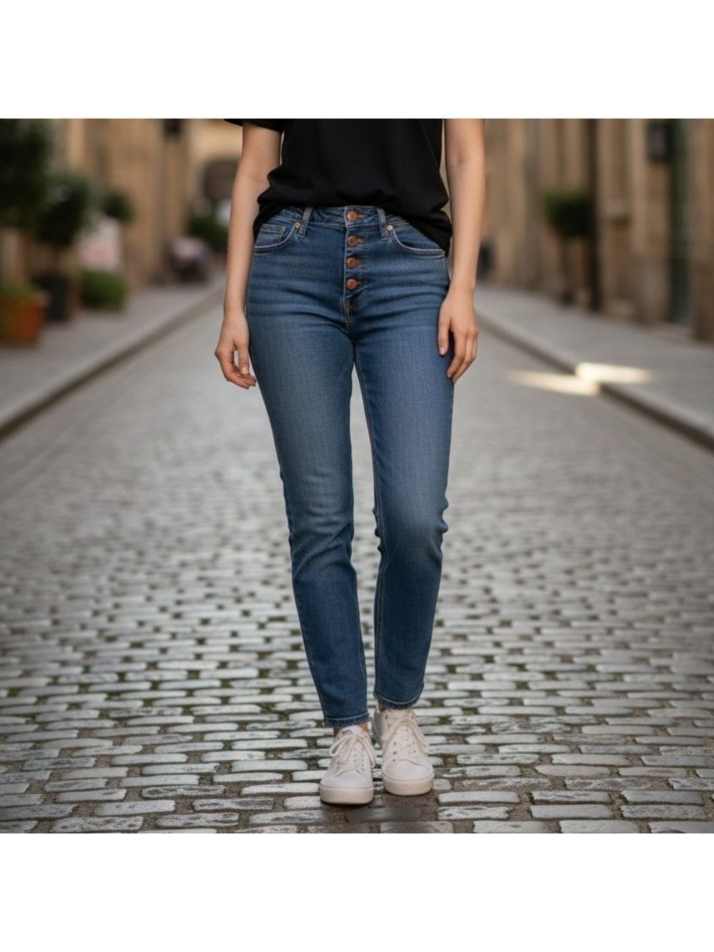 Madewell Size 28 High-Rise Button-Fly Women’s Jeans in Medium Blue